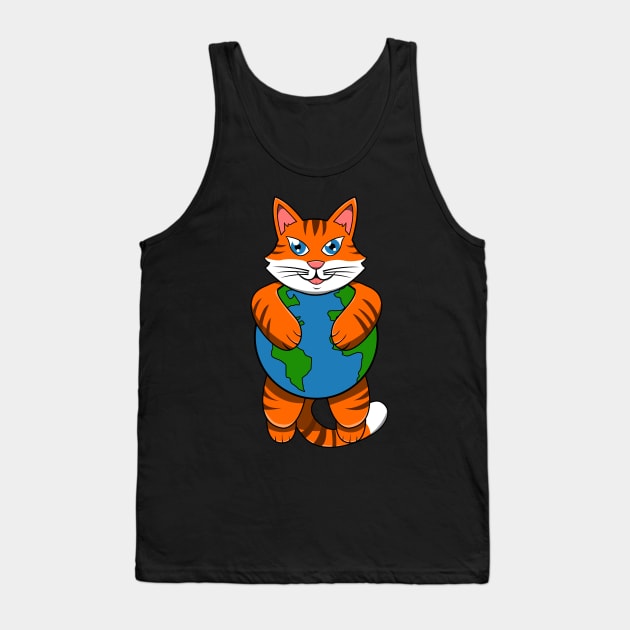 Earth Day 2019 Funny Cat Maine Coon Men Women Kids Tank Top by jkshirts